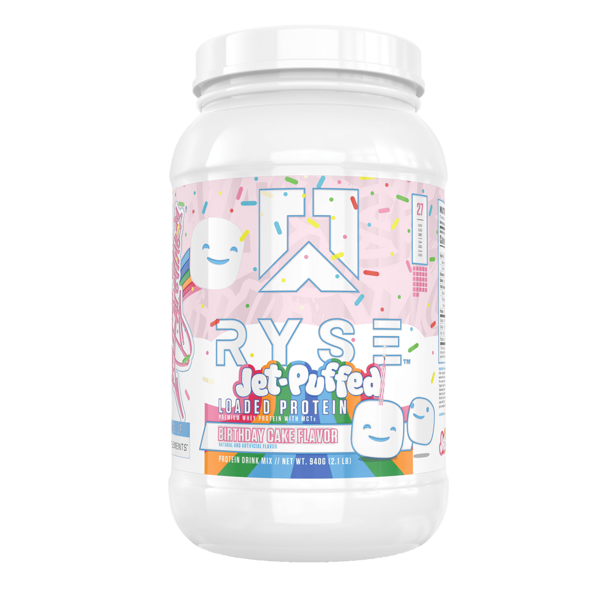 Loaded Protein Jet-Puffed™ Birthday Cake
