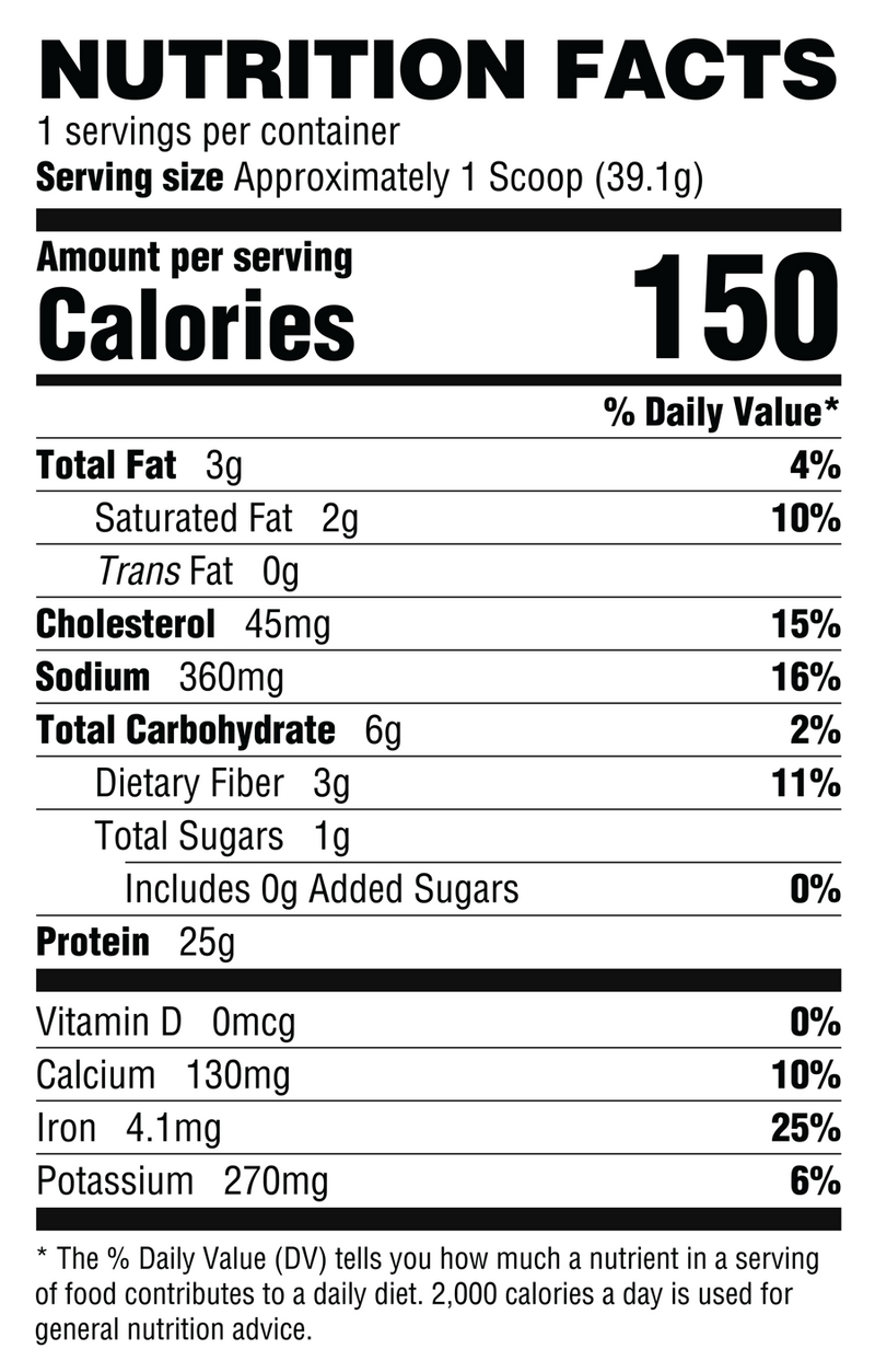 Country Time™ Lemonade Clear Protein Nutrition Facts