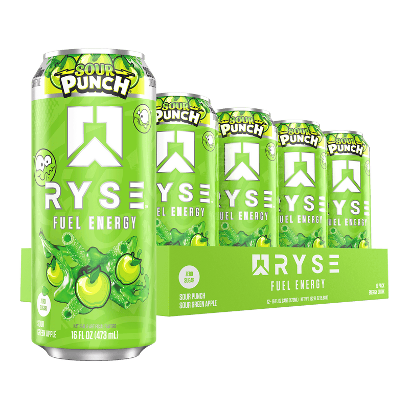 RYSE Fuel Energy Drink Sour Punch® Sour Green Apple