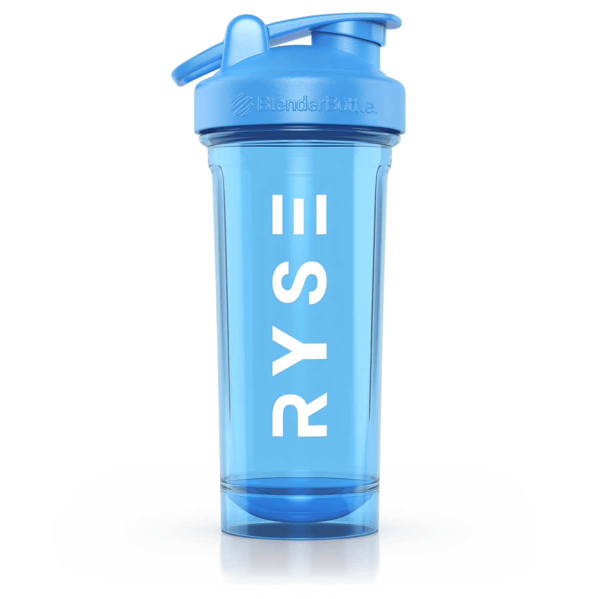 RYSE x Blender Bottle Blue Clear / Vertical Logo (28oz)